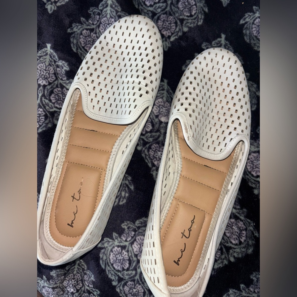 Me Too Cream Perforated Flats